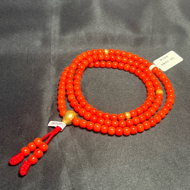 南红佛珠44.4g6mm+B18-12-2