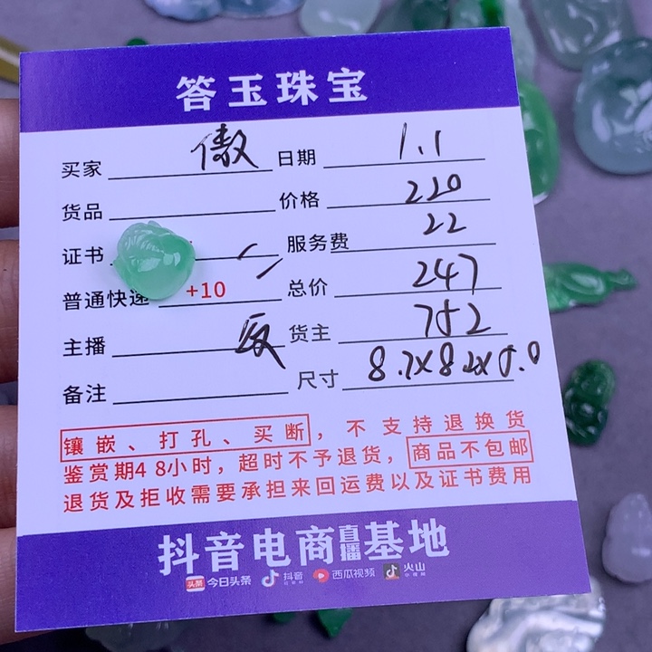 颈饰未镶嵌翡翠傲*