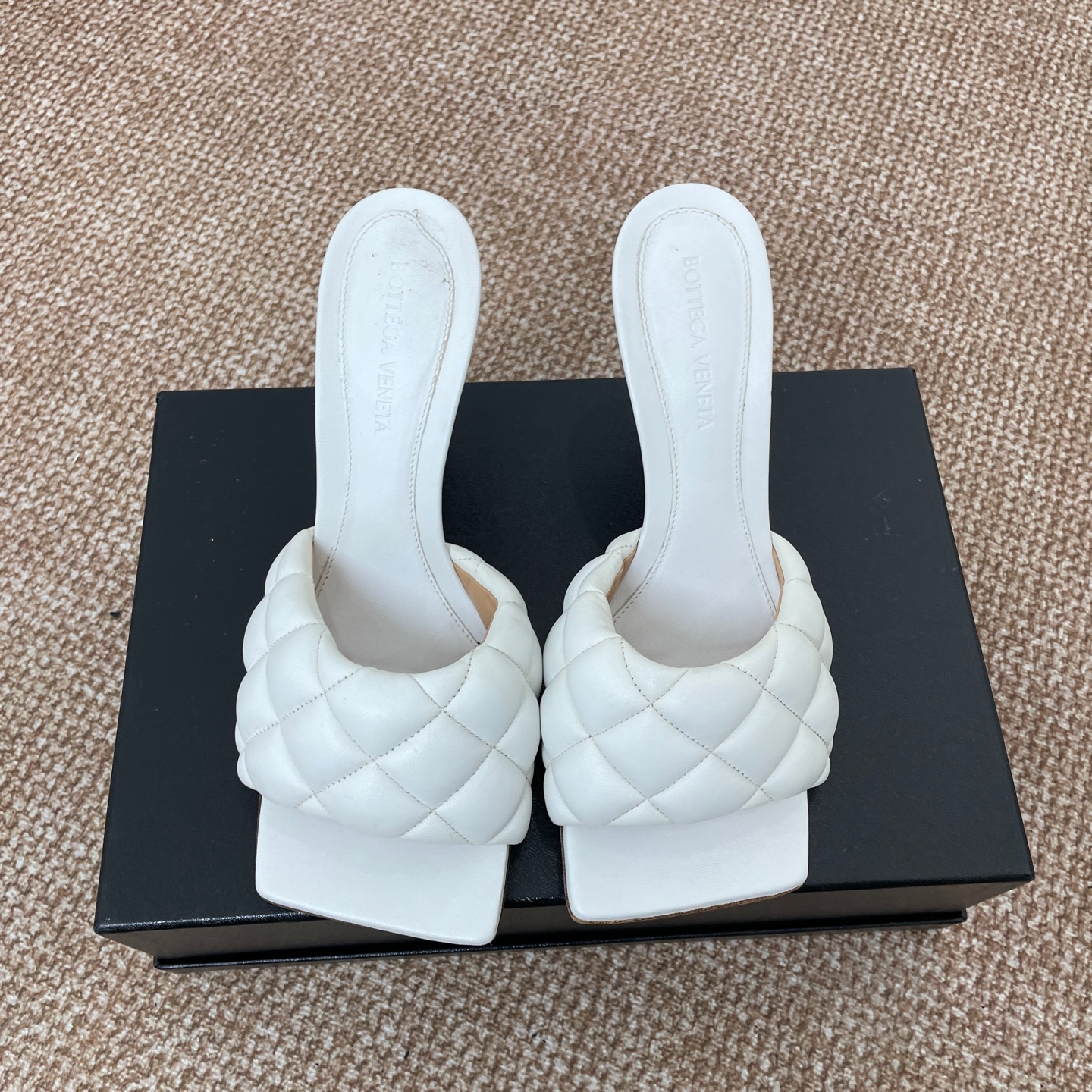 99新 YSL/圣罗兰 bv a8973 欧美夏季人字拖格纹细跟一字拖平底