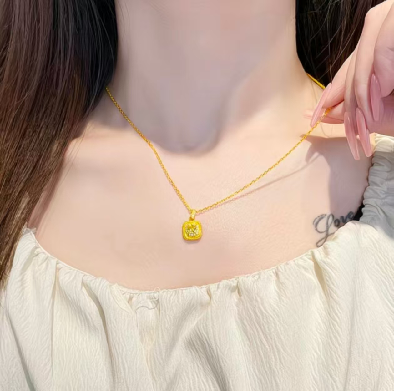 超闪小方糖吊坠45+5cm