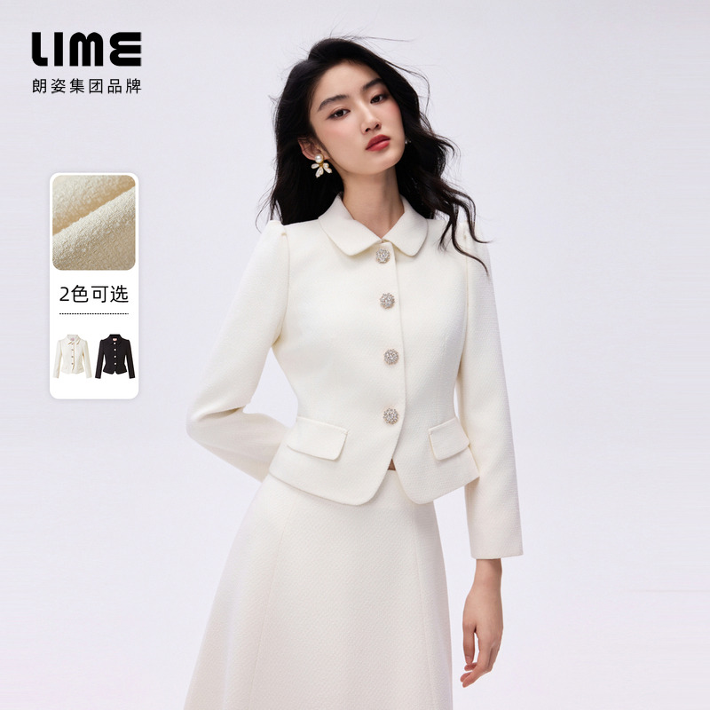 LIME/莱茵【春绮漫舞】温柔千金风优雅香风短截上衣LDHADAWCJ312