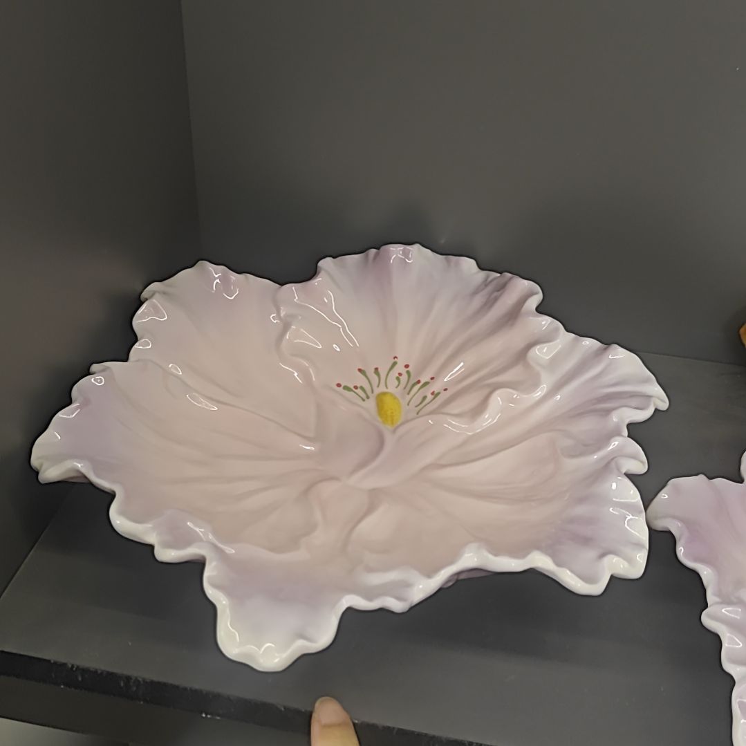 微瑕陶瓷餐具釉下彩12寸果盘
