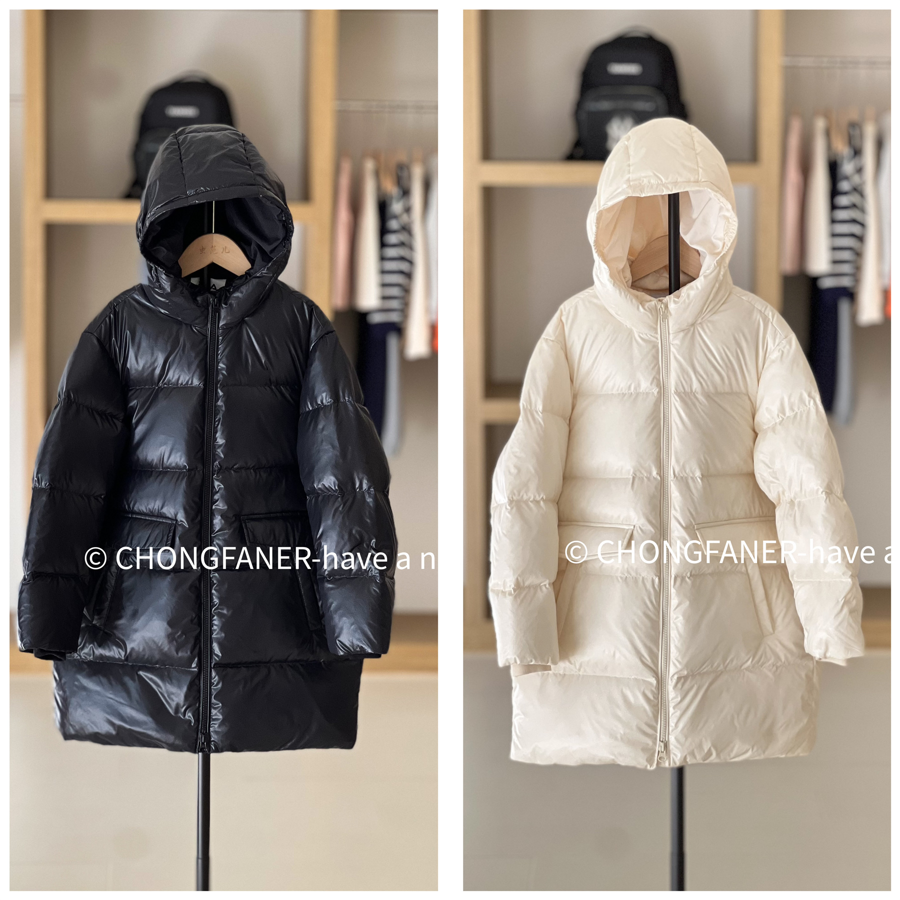 2024年冬季新品童装男童女童连帽保暖羽绒服 130-165码