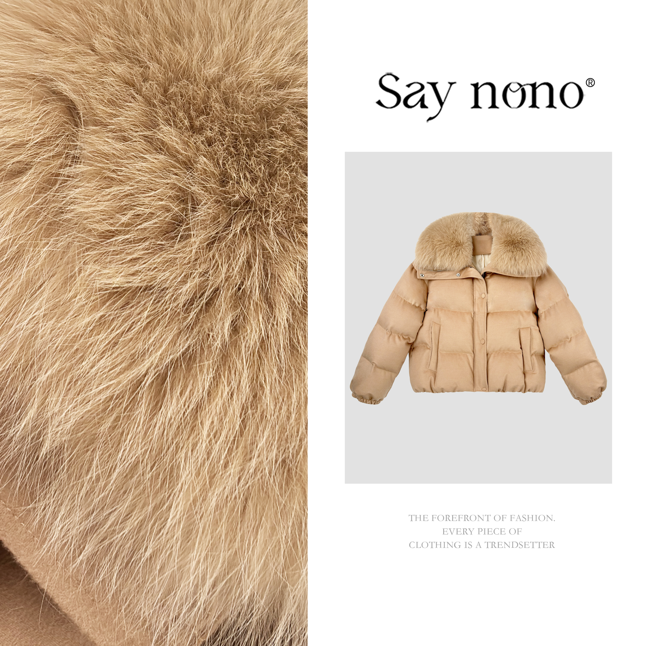 懒猫nono│带手套 休闲简约显瘦百搭白鹅绒短款保暖外套GG1201AY