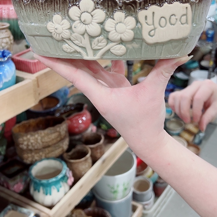 有孔，凑单福利满10元发货陶瓷多肉花盆！