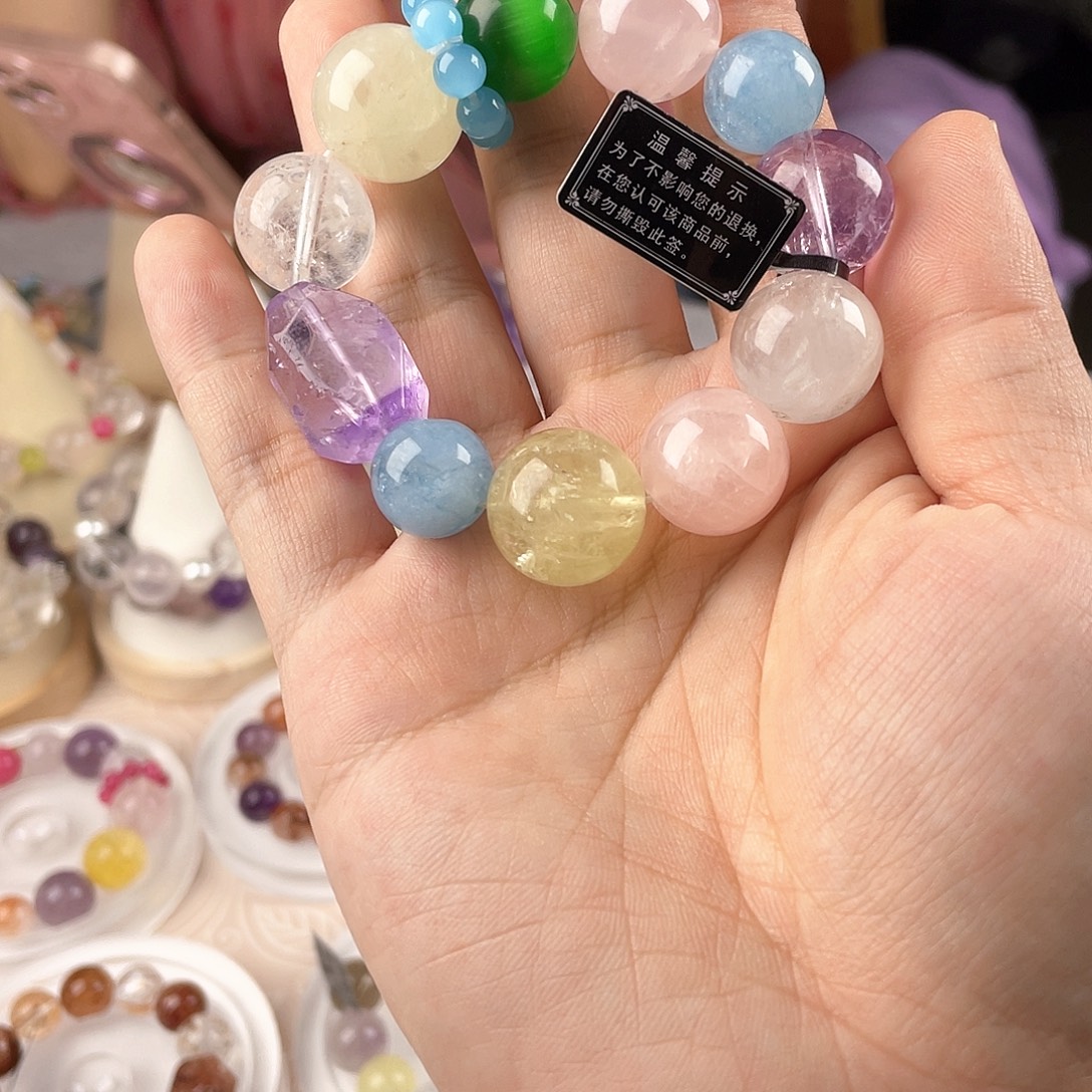 银S925镀金镶嵌手链水晶