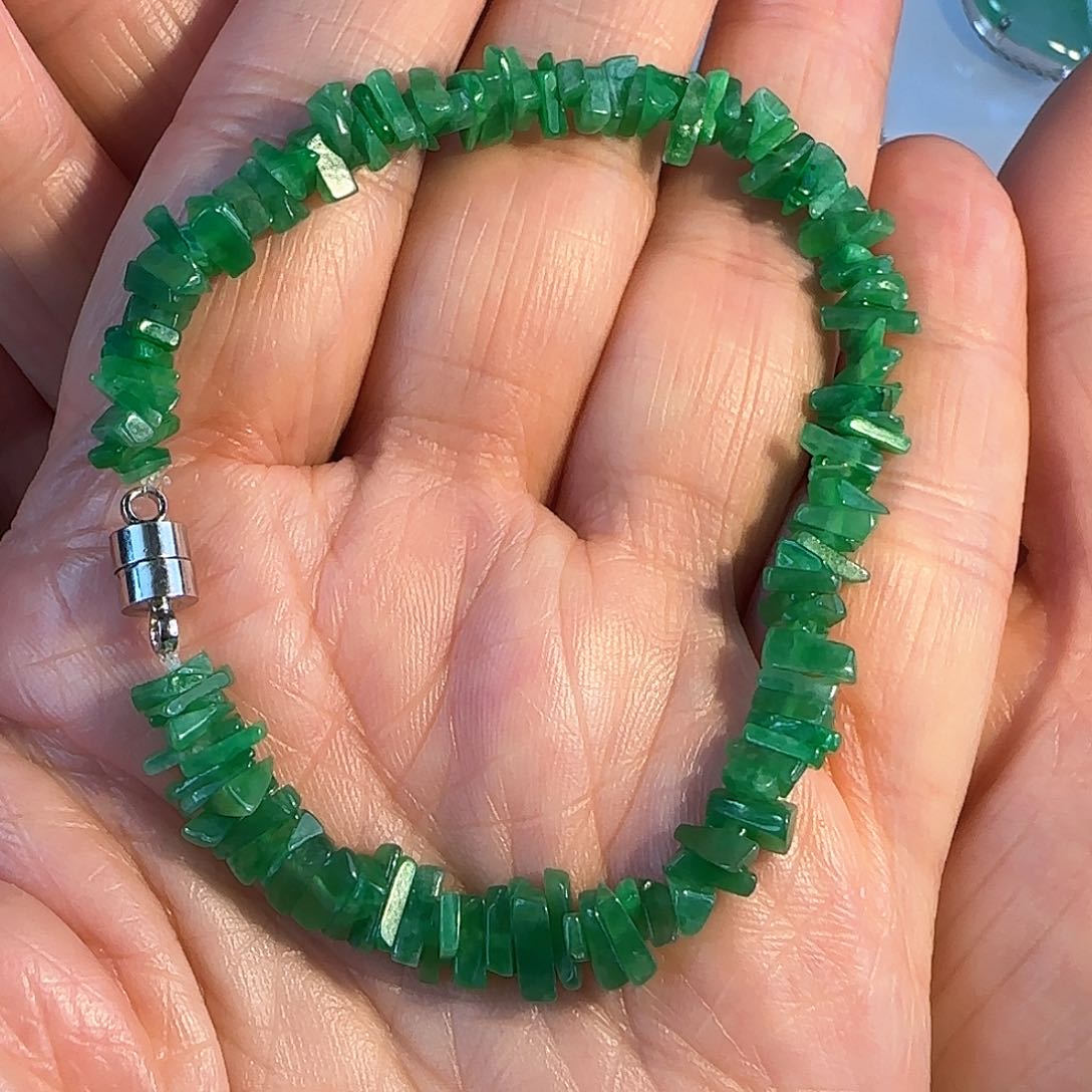 翡翠手链未镶嵌盘缠