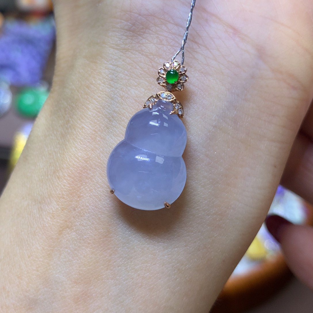 【闪购商品】翡翠颈饰18K金镶嵌f c