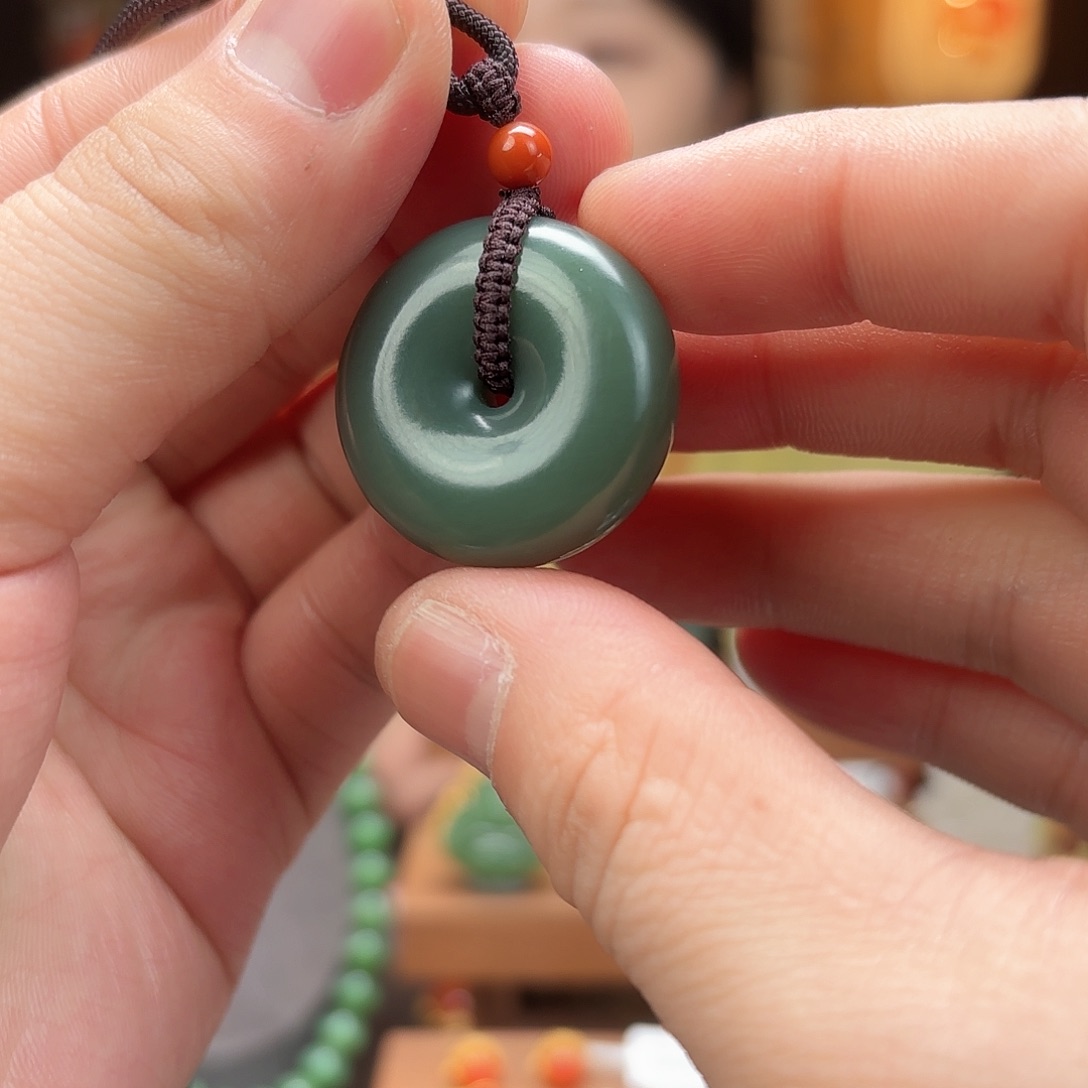 和田玉平安扣未镶嵌1268-f281