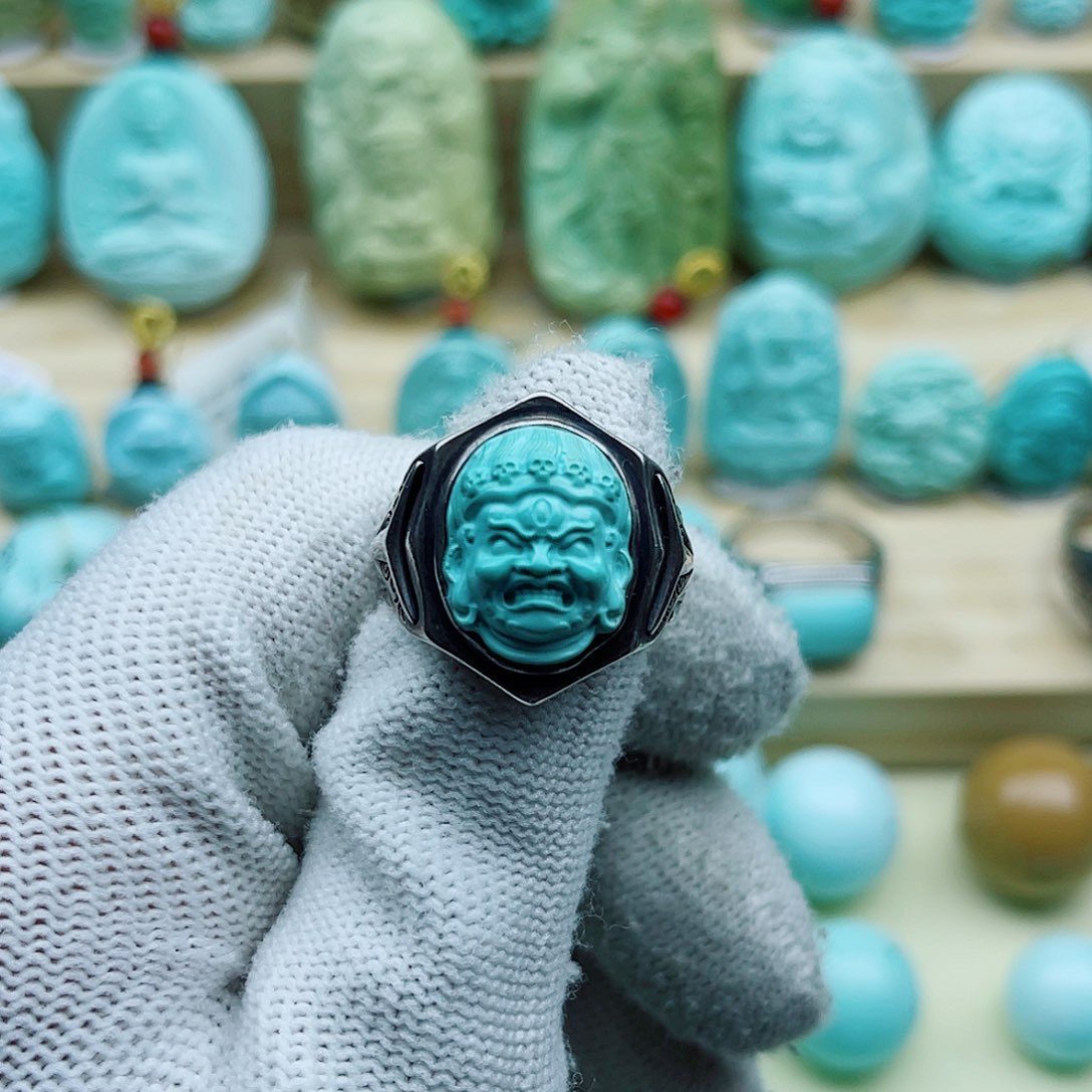 绿松石银S925镶嵌珠宝奇石