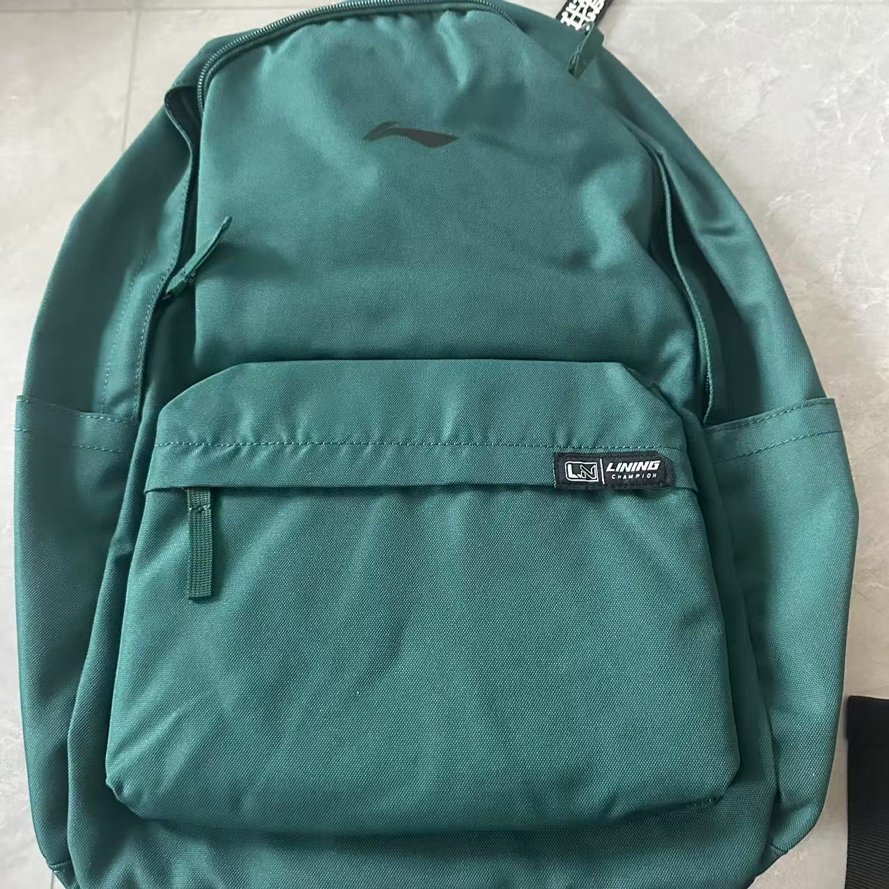 ZZ 李宁 墨绿色双肩背包 男女同款