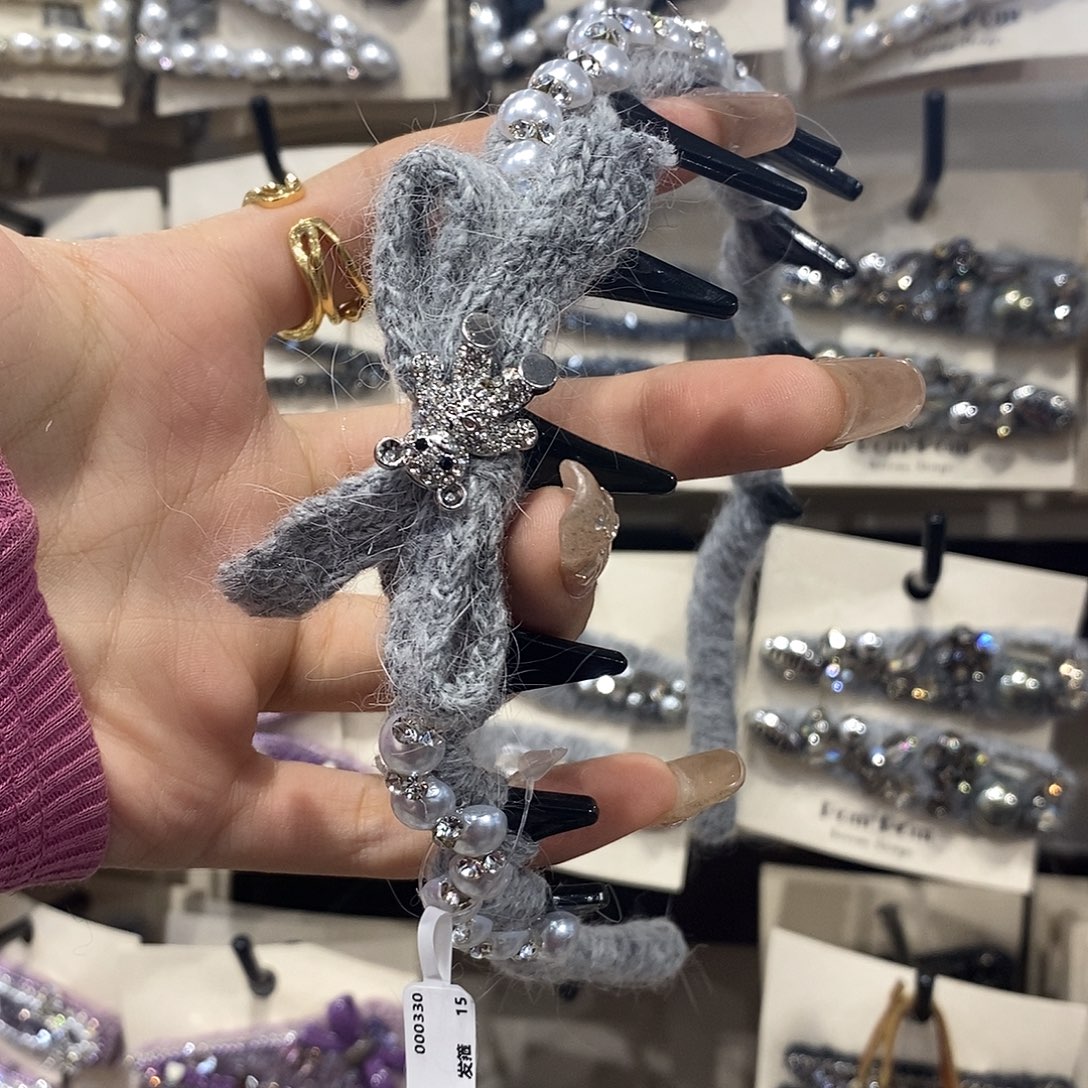 布艺铁合金倒插梳发箍