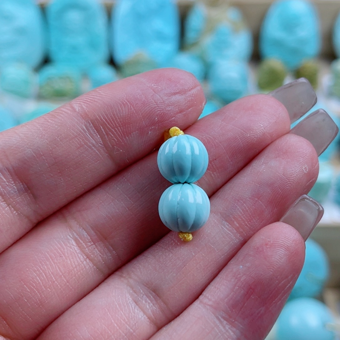 绿松石未镶嵌珠宝奇石9mm