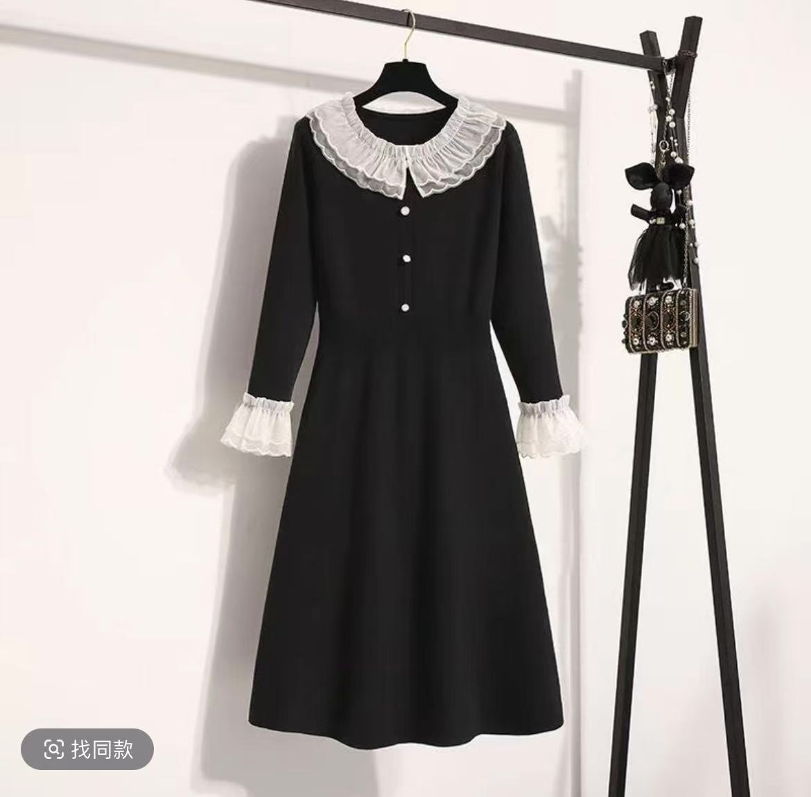 春秋气质显瘦收腰连衣裙