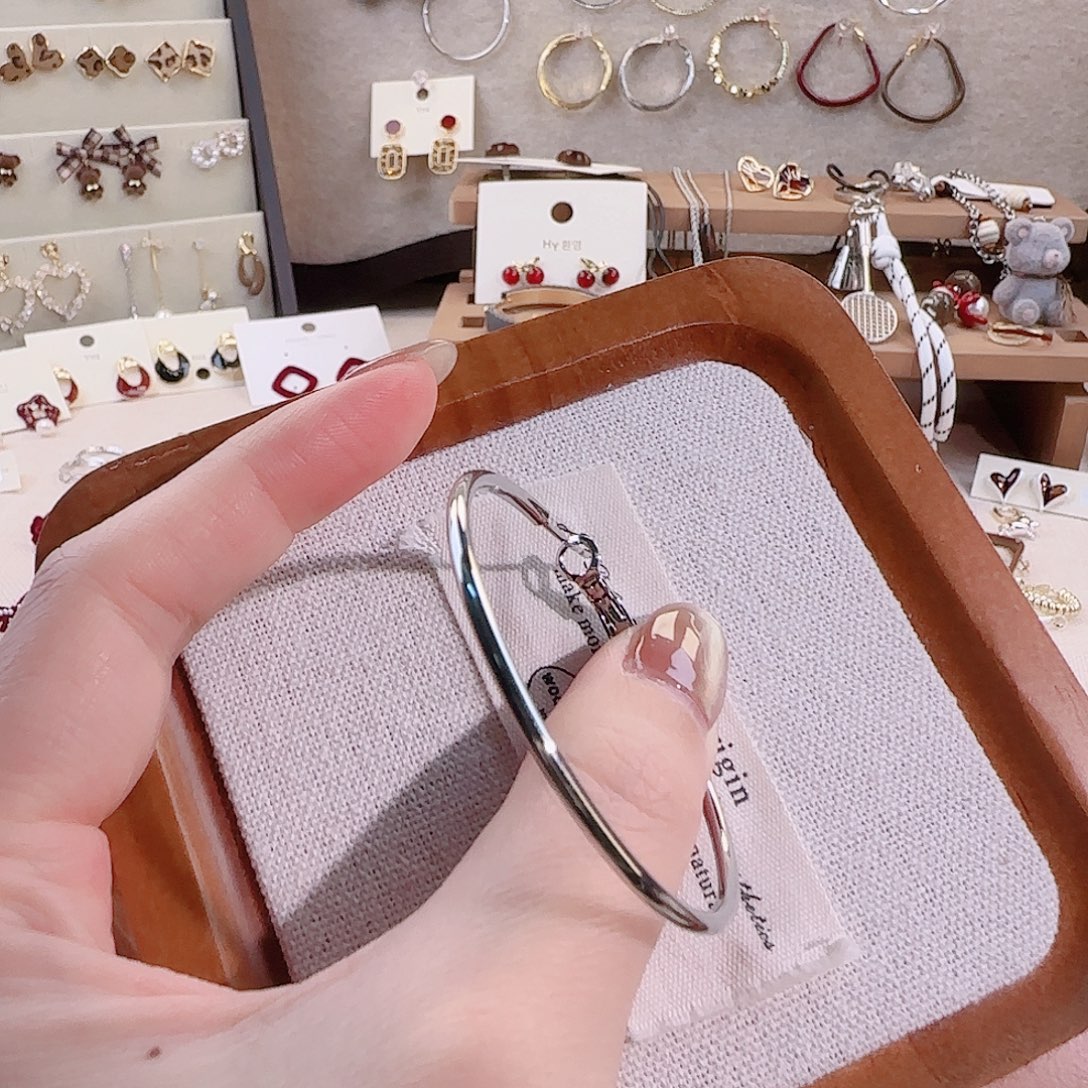 仿珍珠铜合金925银50耳圈