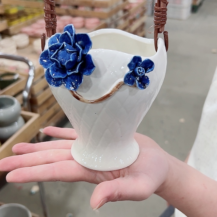 有孔.凑满10元发货多肉陶瓷花盆！