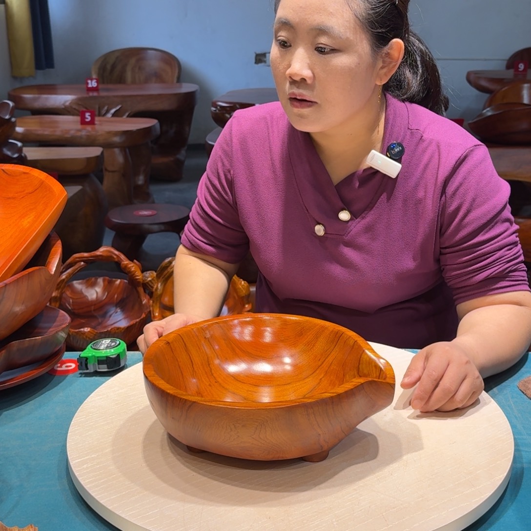 木手工果盘 香樟实木