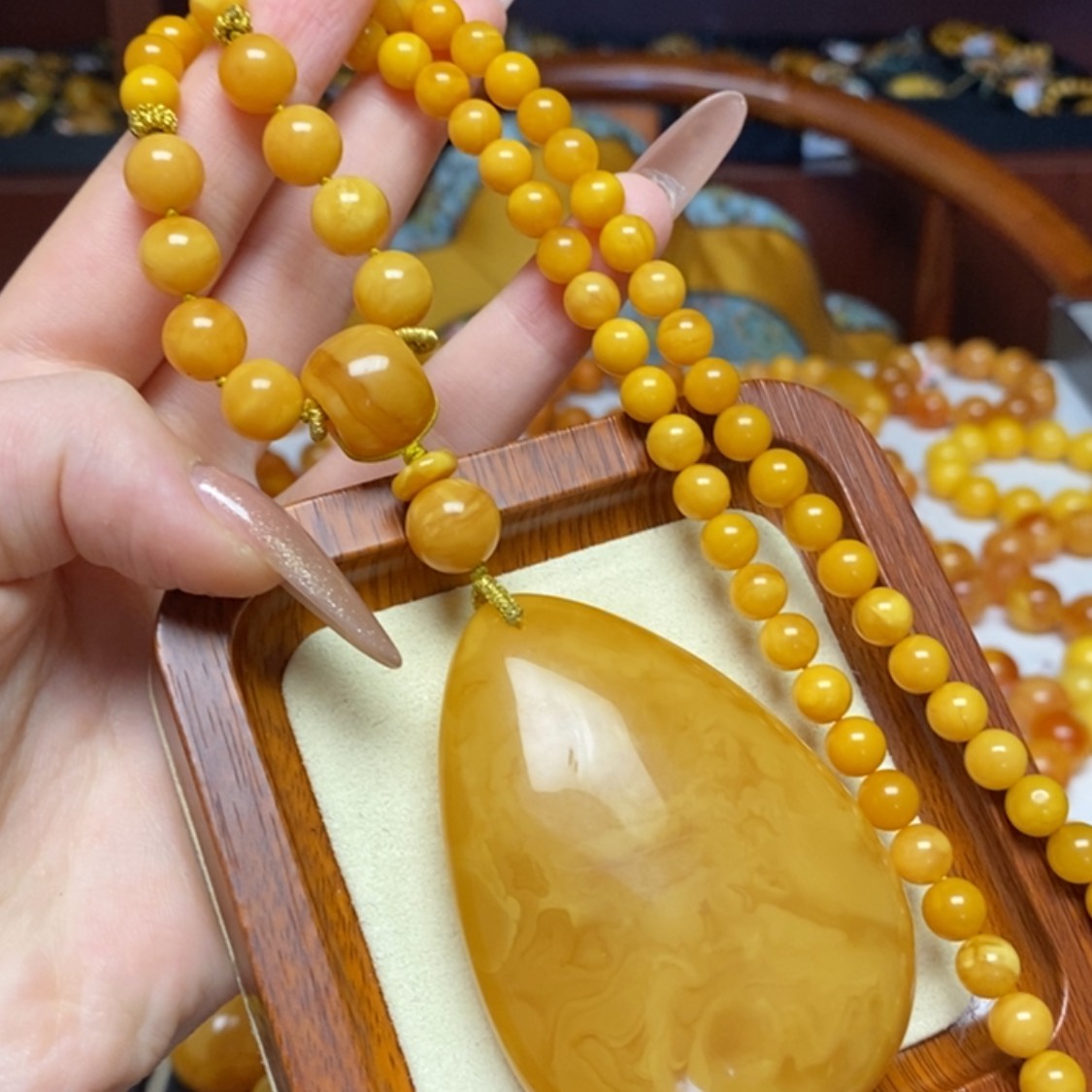 【闪购商品】蜜蜡颈饰未镶嵌项链