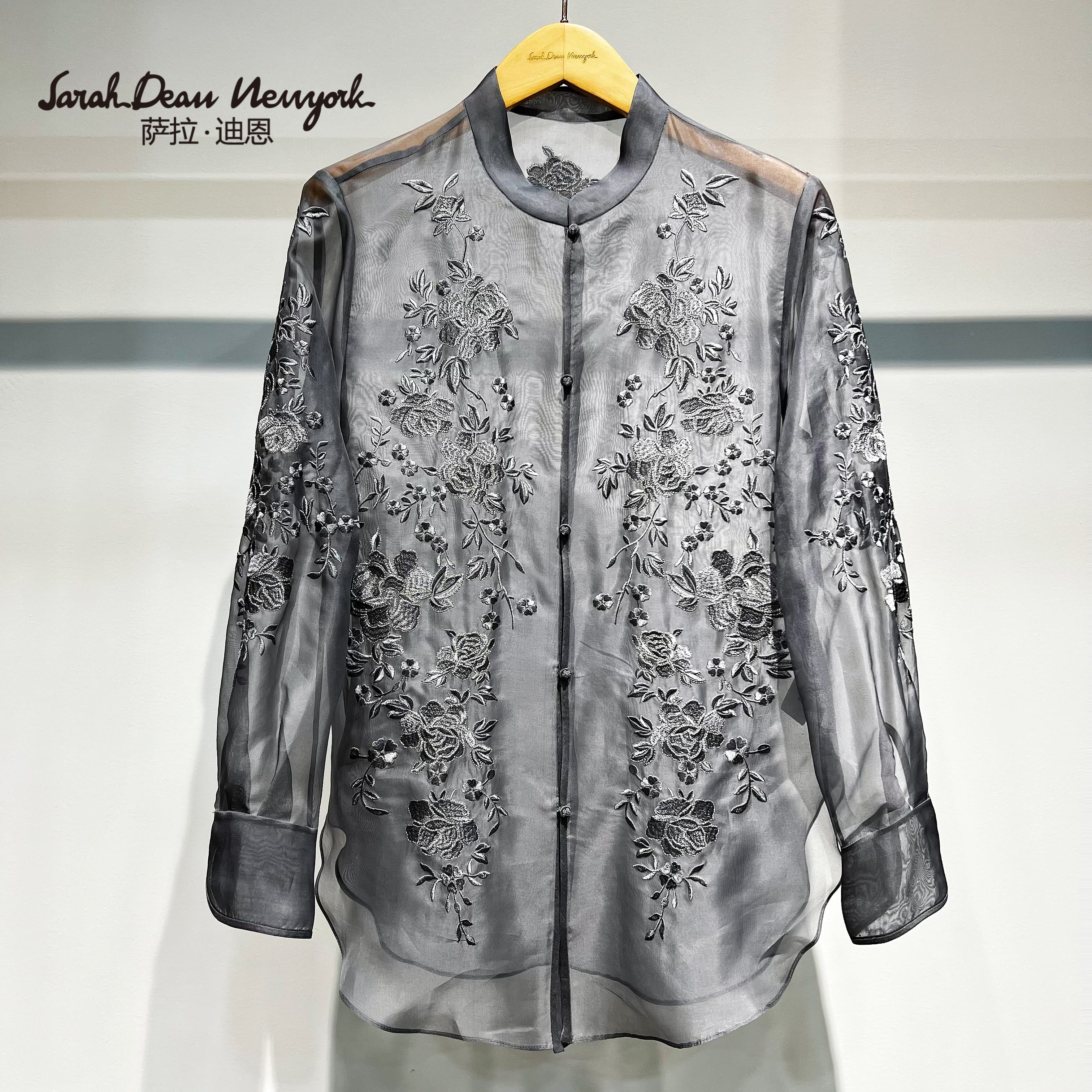 【萨拉迪恩】桑蚕丝重工刺绣时尚高端气质百搭外套