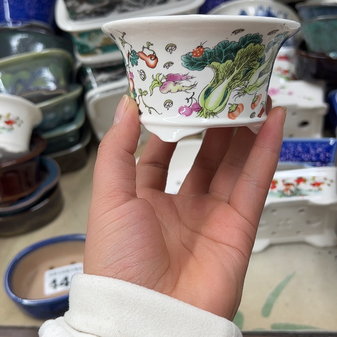 紫砂花盆111号瑕疵9.5/5cm