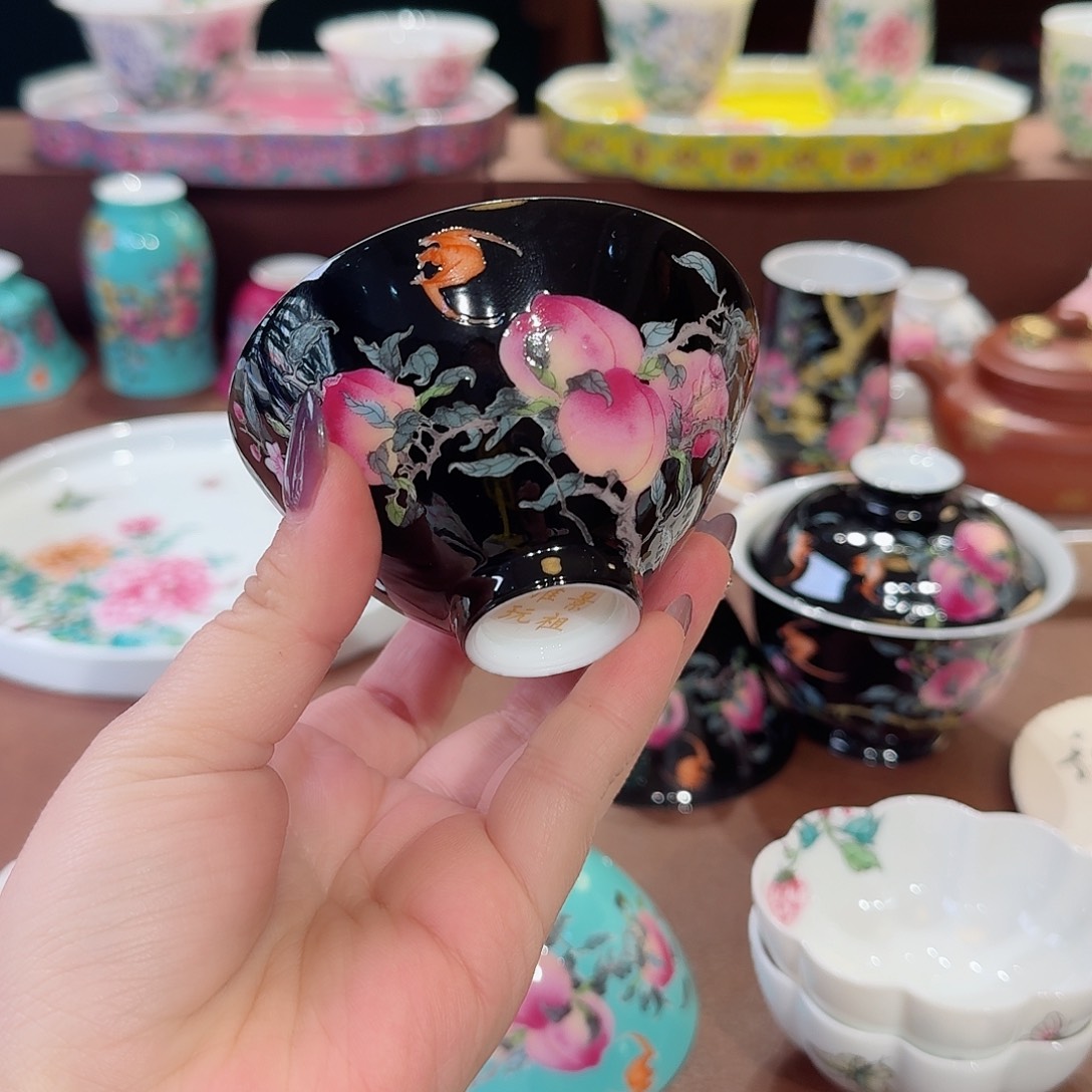 珐琅彩主人杯茶具套装