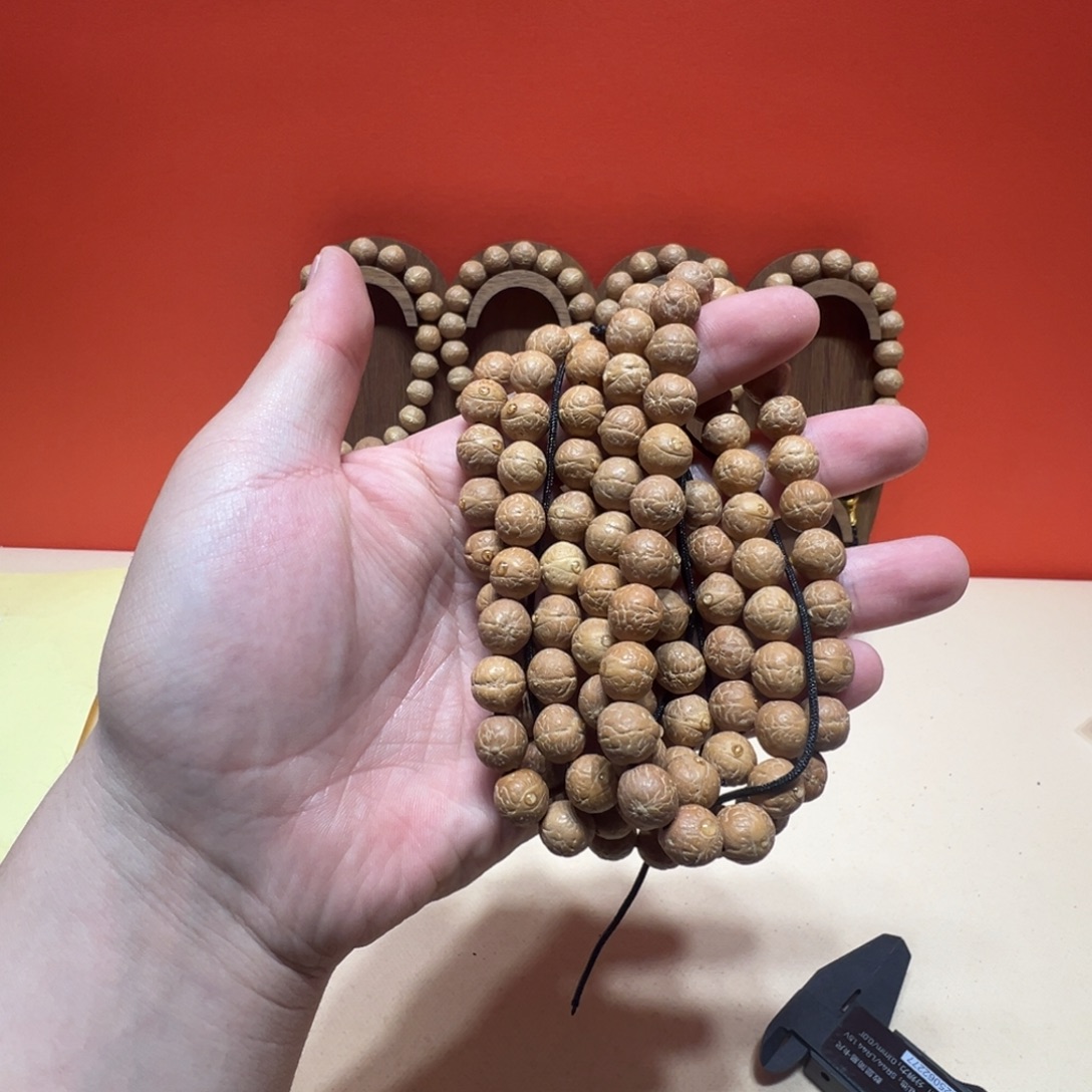 手串凤眼菩提10.5mm凤眼菩提108 品相弱