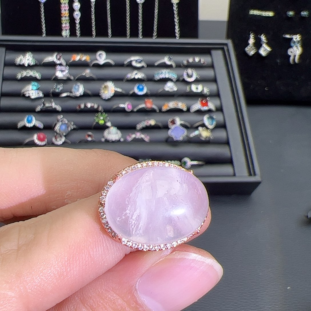 紫晶珠宝半成品银S925镶嵌