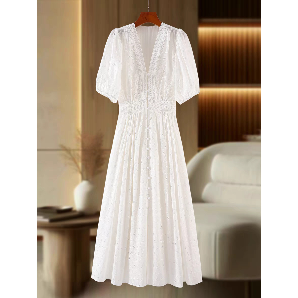 福1301到1380（主播小颜）连衣裙欧美风气质长款外中国风设计师2121