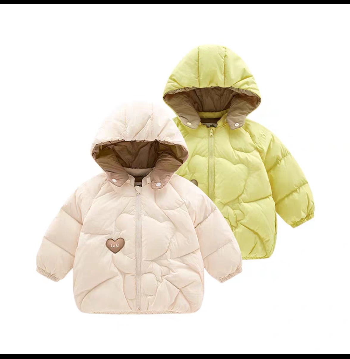 短款加厚轻薄男女薄款冬装男女通用拉链连帽儿童棉服宝宝冬季新款