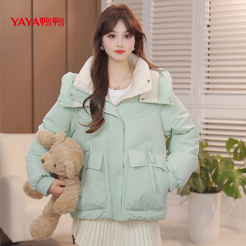 YAYA/鸭鸭极简风休闲风厚款时尚防风加厚90绒羽绒服YE4B620393J
