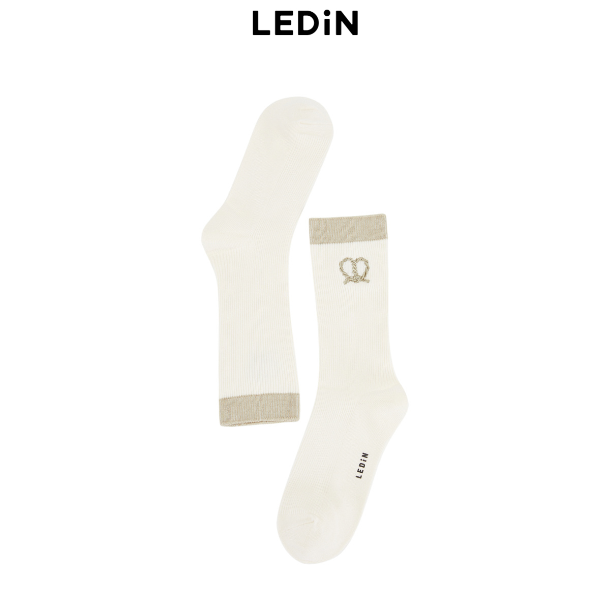 2025年刺绣撞色中筒袜C2YGF1120*