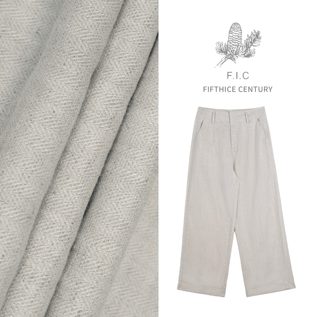 F.I.C朱先生【新天丝亚麻裤】夏季薄款柔软亲肤透气显瘦百搭九分裤