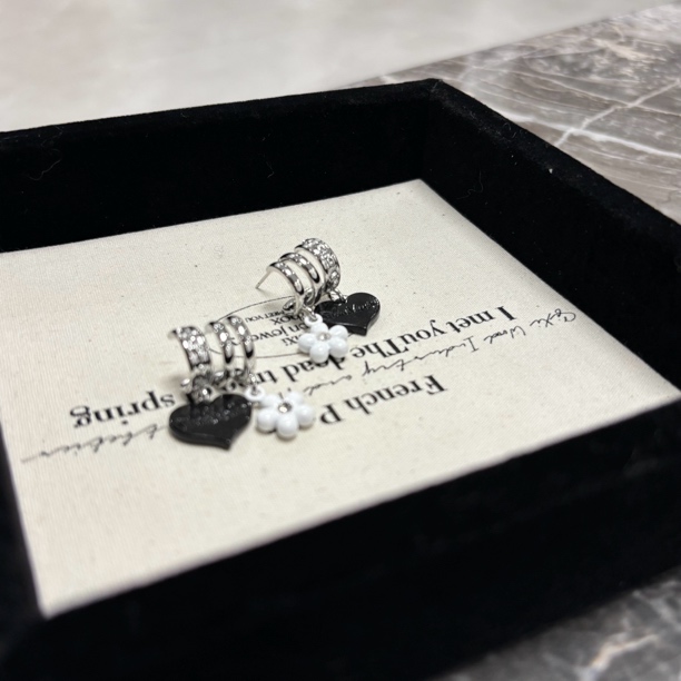 铜合金耳饰 爱心花花耳环EH3718