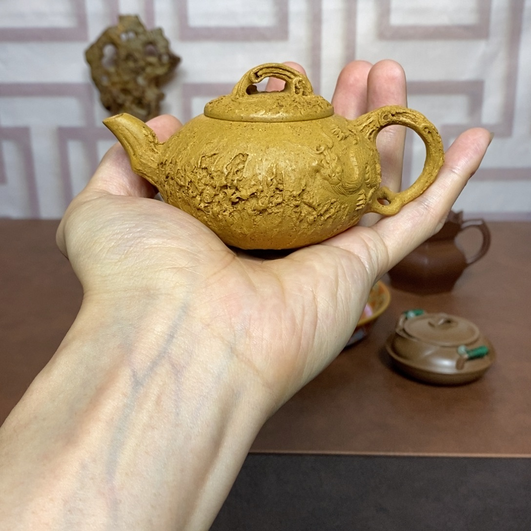 茶壶紫砂紫砂茶具老段隐龙供春