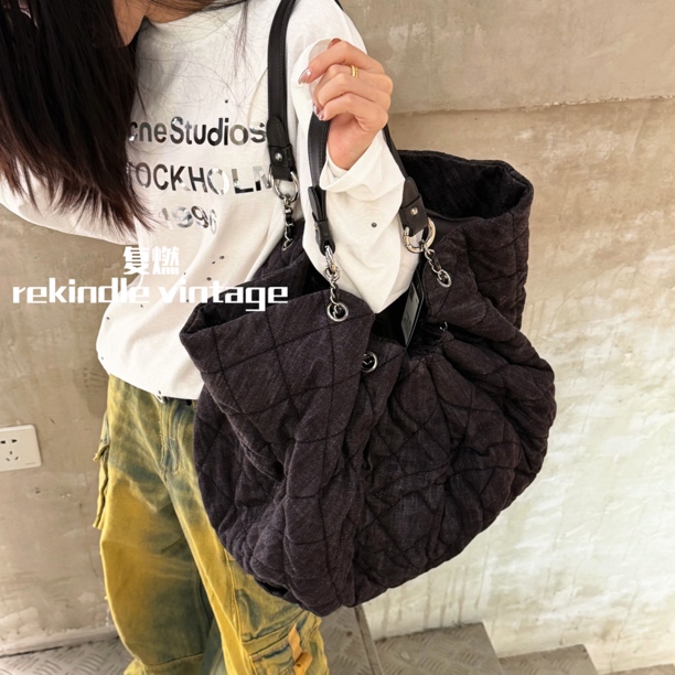 95新 Chanel/香奈儿 复燃精选/牛仔Denim31菱格纹机场包