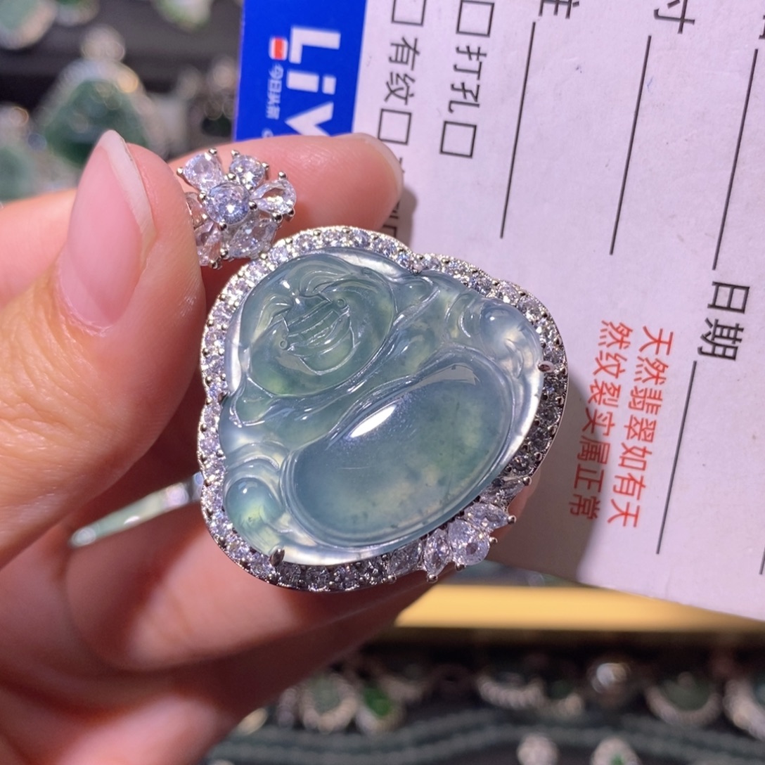 翡翠未镶嵌颈饰天然