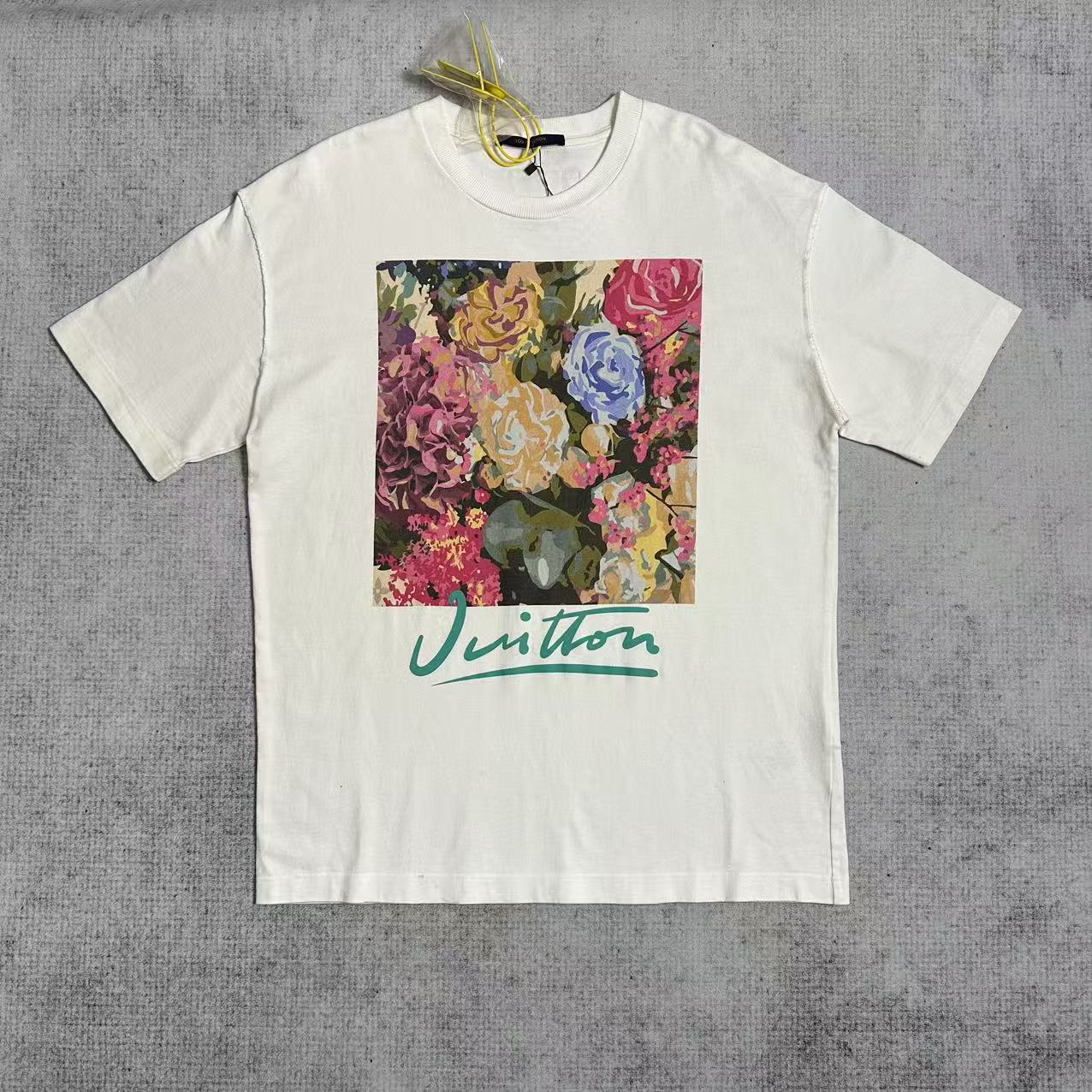 99新 LouisVuitton/路易威登 花卉印花短袖/L码
