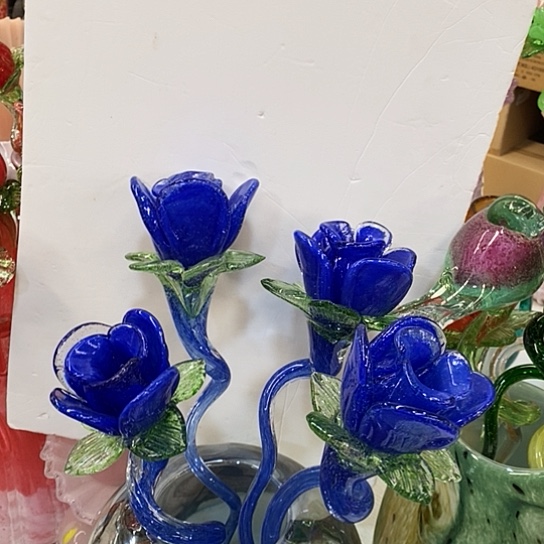 琉璃花瓶高45厘米