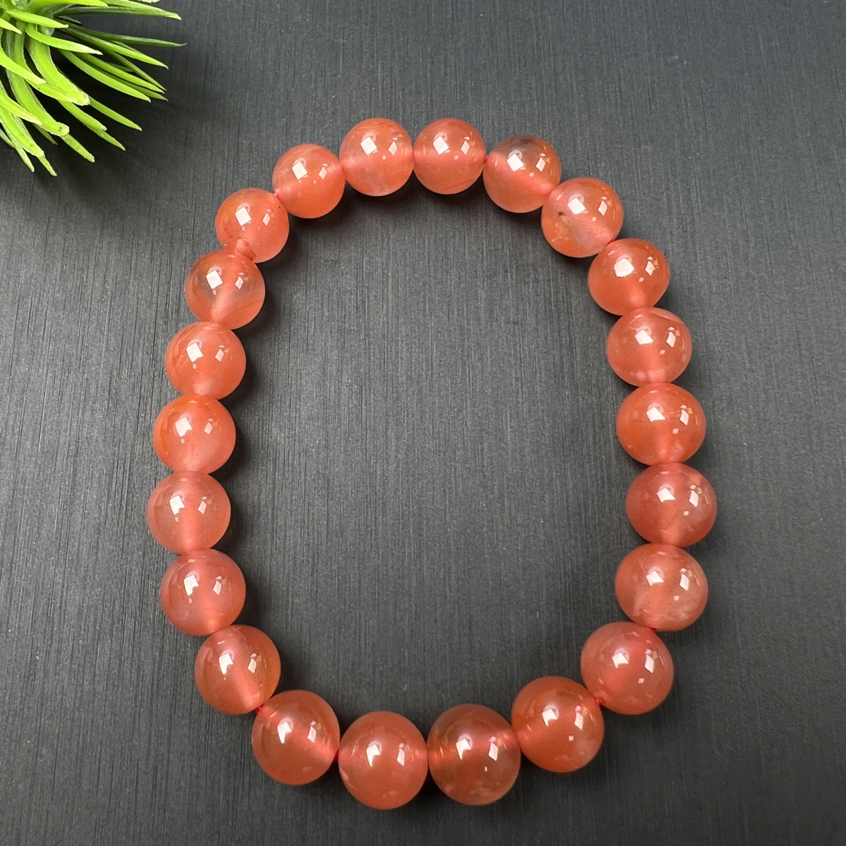 F28南红保山冰粉亮光手串8-9mm尺寸可选