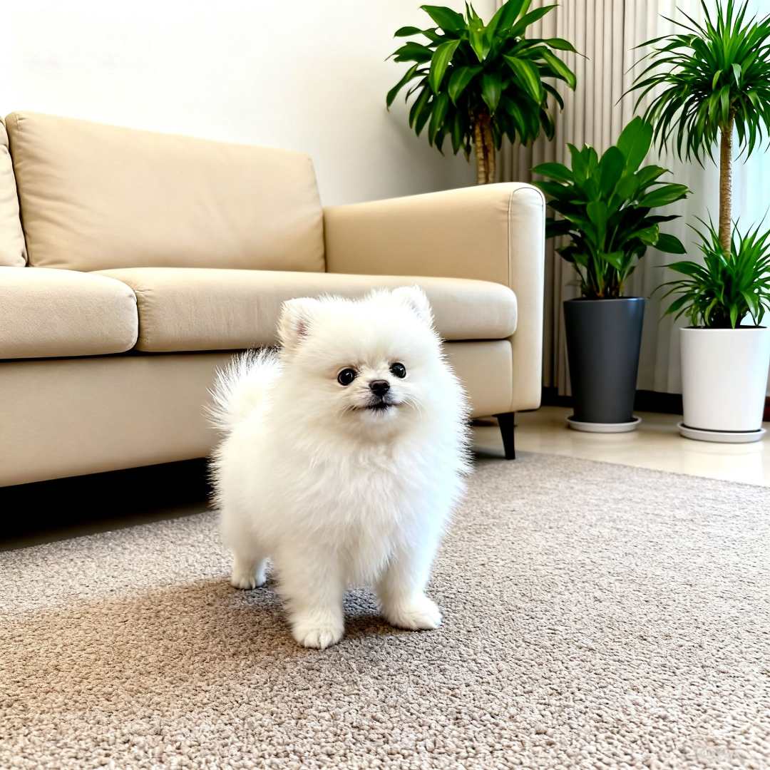 博美幼犬茶杯犬宠物狗狗俊介犬迷你小小体活体袖珍家养黄幼崽白色