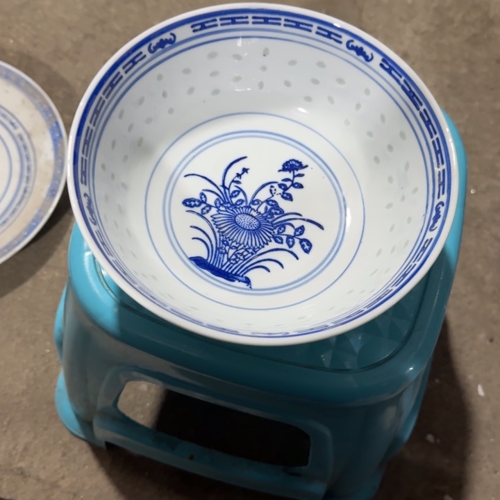 摆件素兰花二十公分面碗