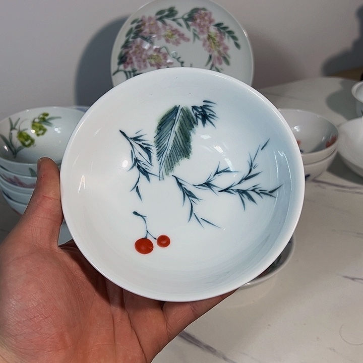 瓷景德镇手工手绘釉中陶瓷6寸