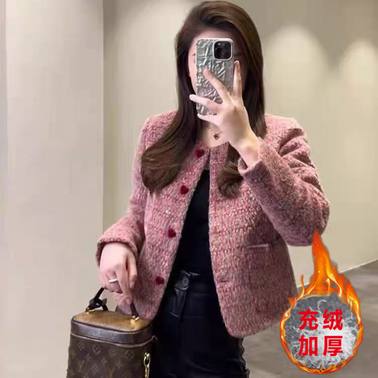 【新款+运费险】充绒法式气质香风外套秋冬高级感翻领小香风RO532