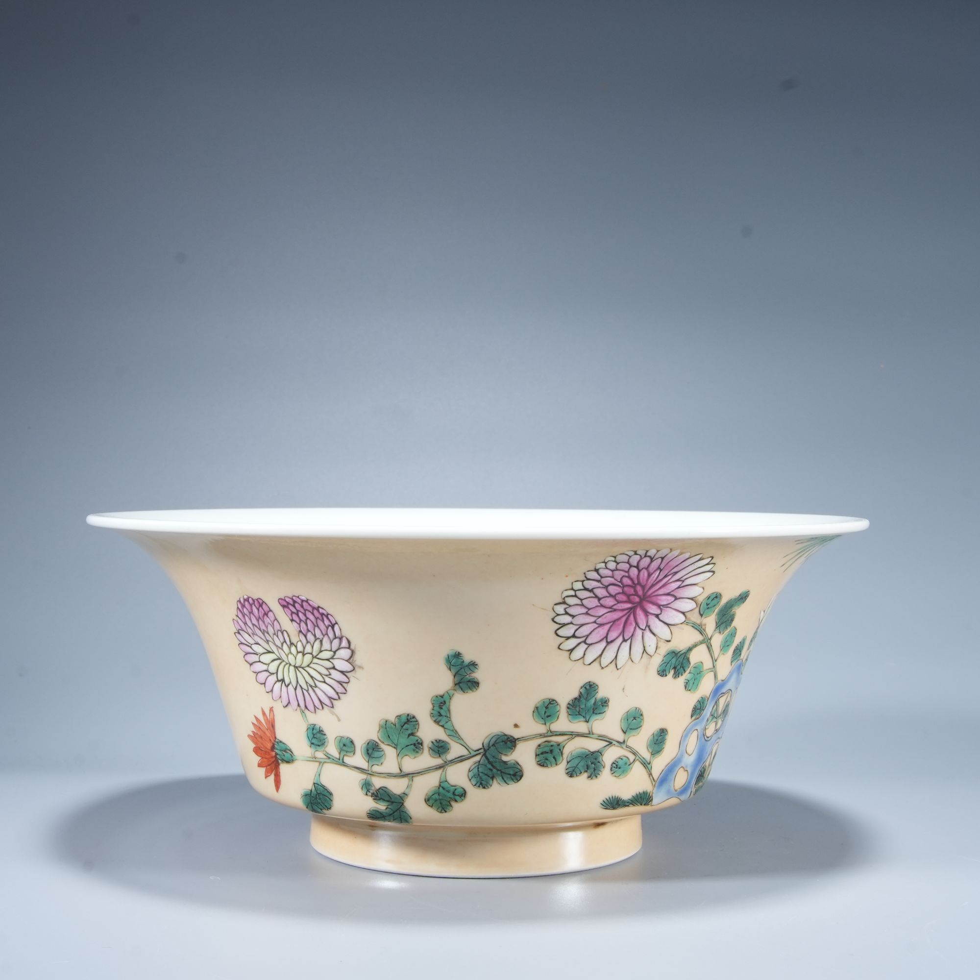 h490/清代 粉彩花卉纹碗【华豫之门甄选】