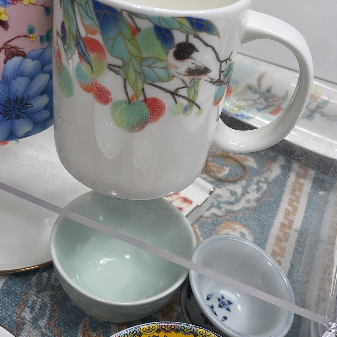 瓷片荔枝马克杯两个