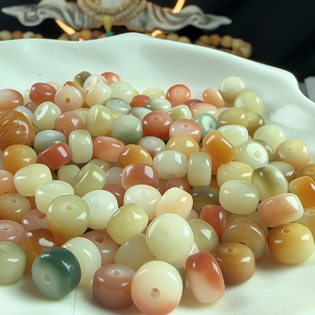 菩提根/象牙果手串卡9马卡龙药片100颗➕20颗