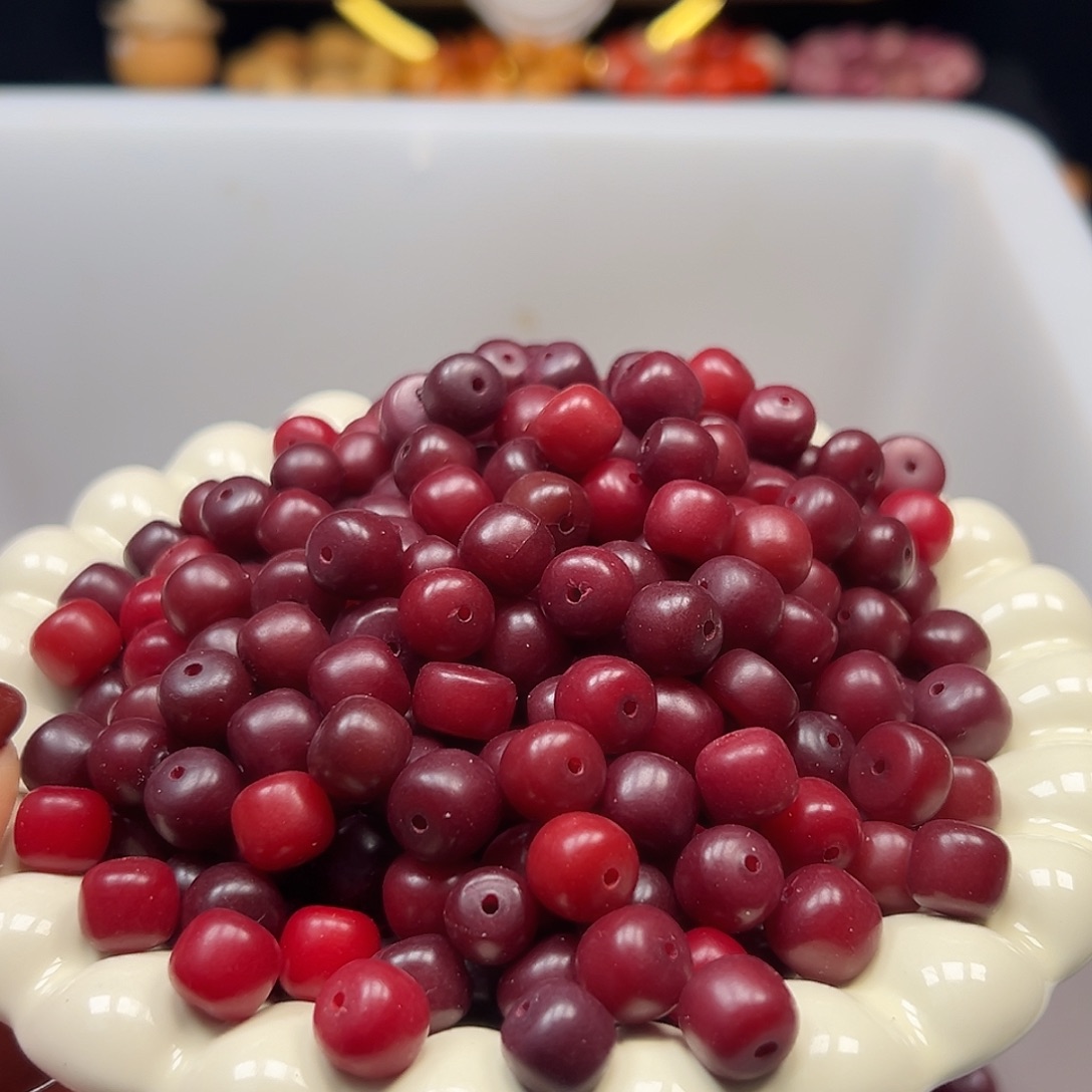 菩提根/象牙果手串微瑕车厘子混300颗