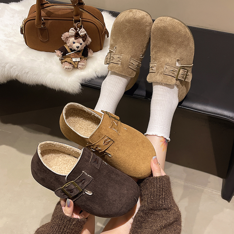 【现货+运费险】全包厚底加绒勃肯鞋琥珀流光单鞋一脚蹬