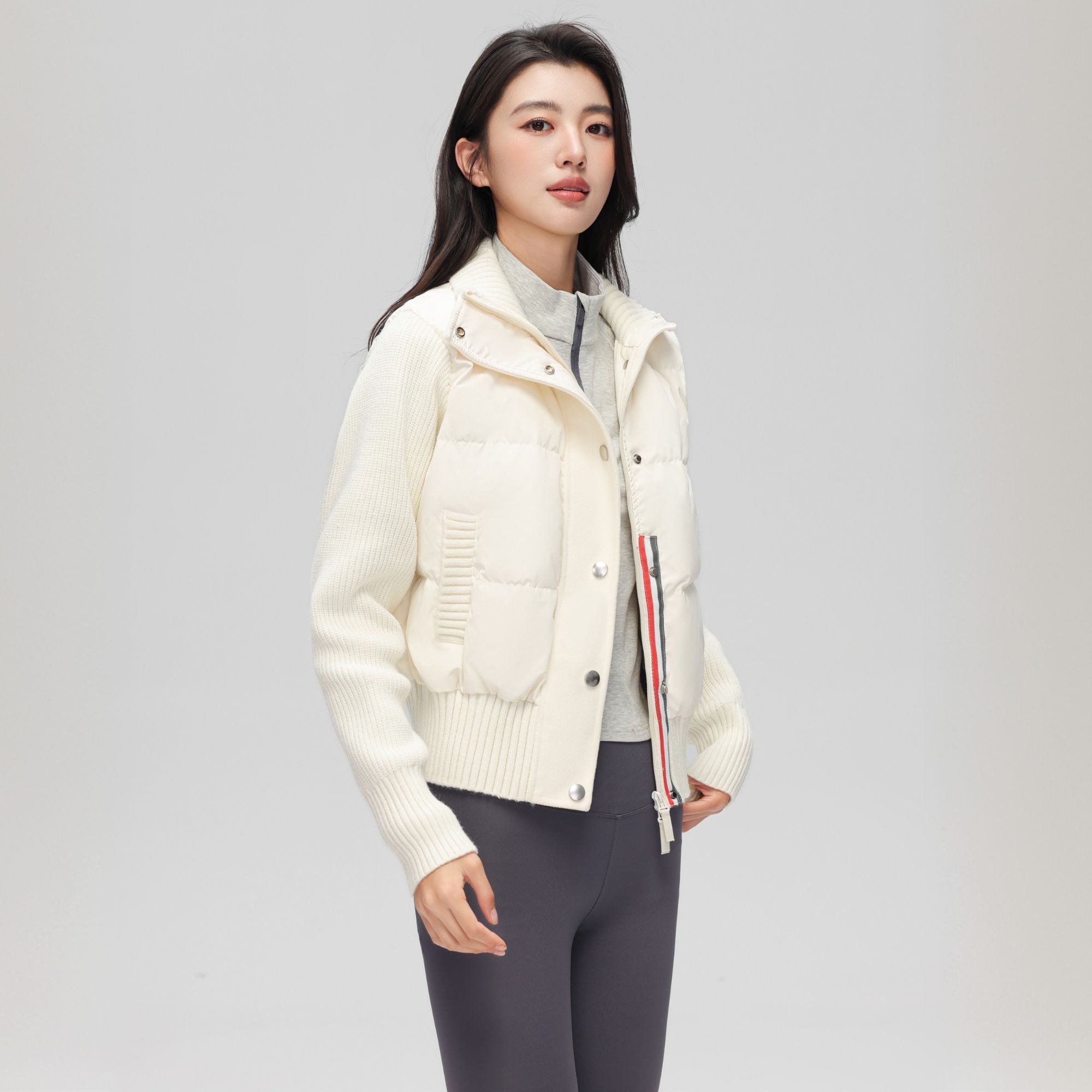 2025款针织气质90白鸭绒羽绒服