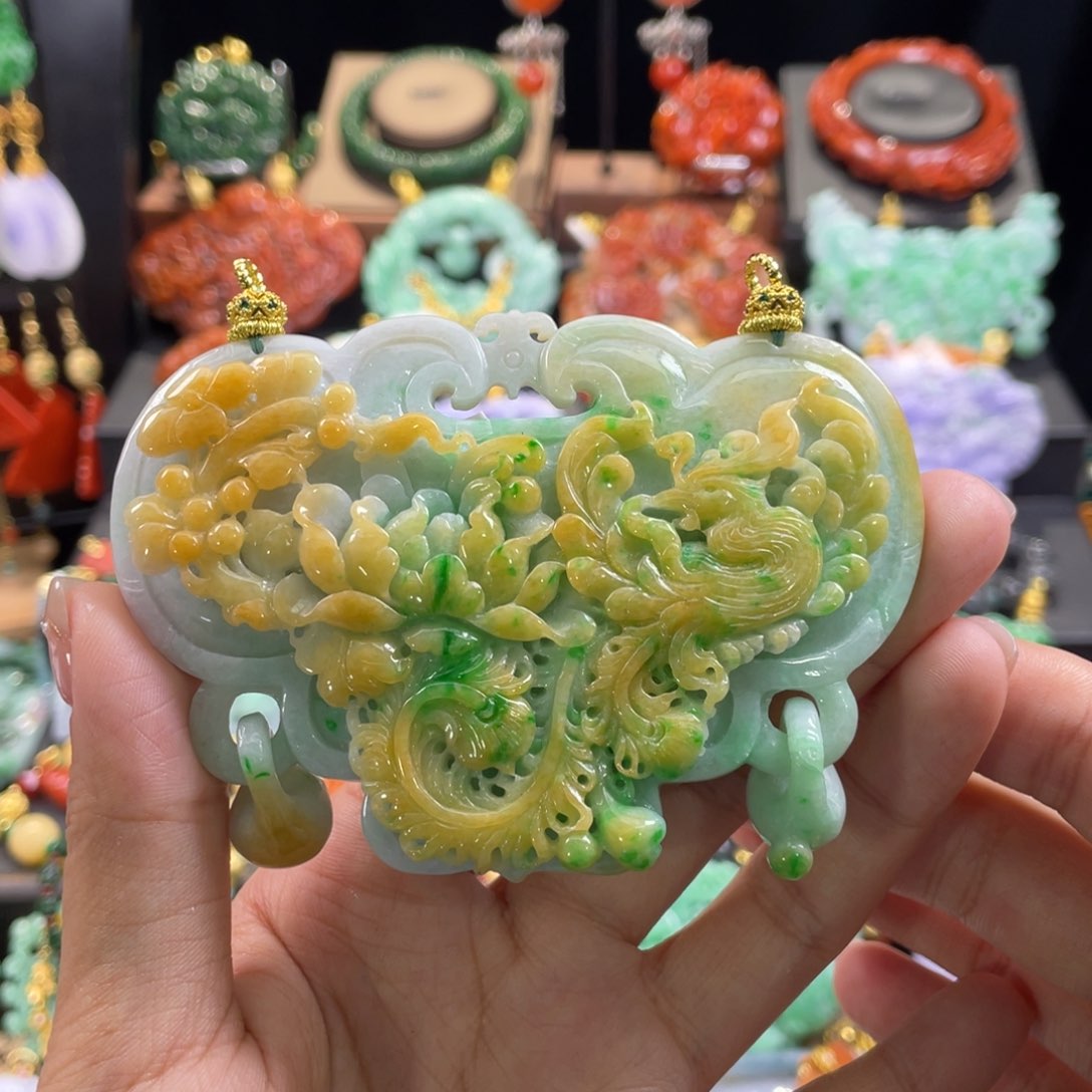 翡翠颈饰未镶嵌代编织